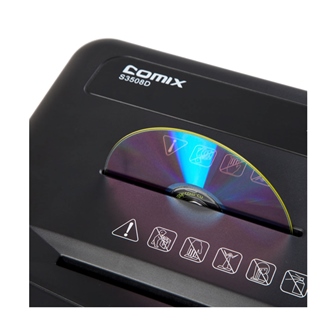Шредер Comix S3508D, A4, 8 листов, 2 х 12 мм, CD/кред.карты, класс - 4, 22л, Перекрестная резка