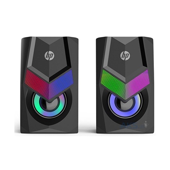 Колонки HP DHE-6000, 6Вт, RGB, 3.5 Mini Jack, USB, Кабель 1.5м, Черный