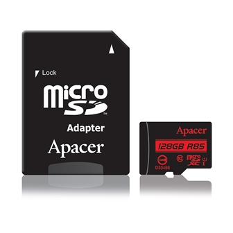 Карта памяти micro SD 128Gb Apacer AP128GMCSX10U5-R Class 10+adapter