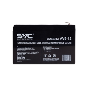 Батарея для ИБП SVC 12В, 9 Ач