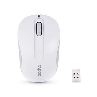 Мышь Rapoo M-10 Plus, 3D, беспроводная, 1000 dpi, Белая, USB