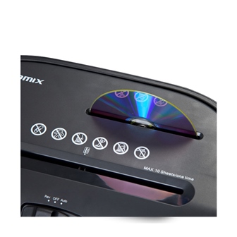 Шредер Comix S273, A4, 10 листов, 4 х 45 мм, CD/кред.карты, класс - 3, 17л, Перекрестная резка