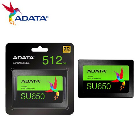 Твердотельный накопитель SSD, ADATA, ULTIMATE SU650 ASU650SS-512GT-R, 512GB, SATA