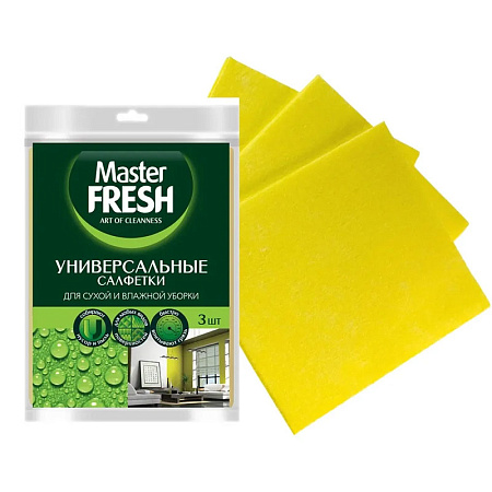 Салфетки быт 3шт/уп Master Fresh универсальные вискоза