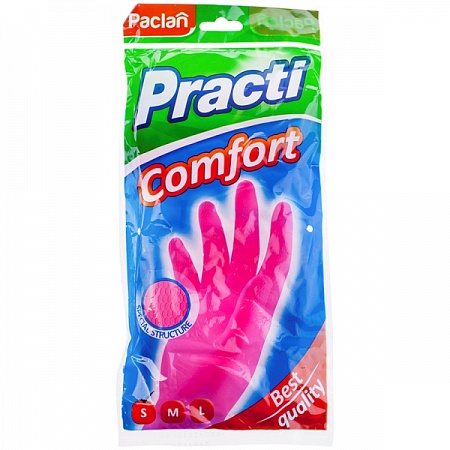 Перчатки резиновые S Paclan Comfort