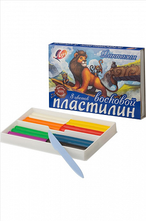 Пластилин 8цв. Фантазия восковой Луч