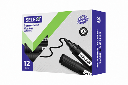 Маркер перманентный i Select UU-101-BK черный 