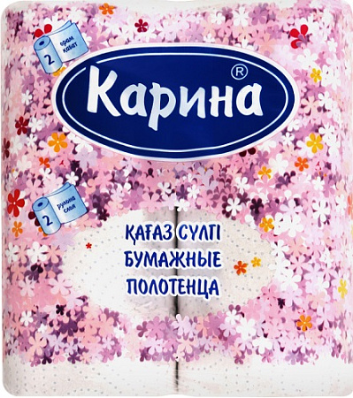 Полотенце бум.Карина 2сл*2рул/уп серые Полотенце бум.Карина 2сл*2рул/уп серые
