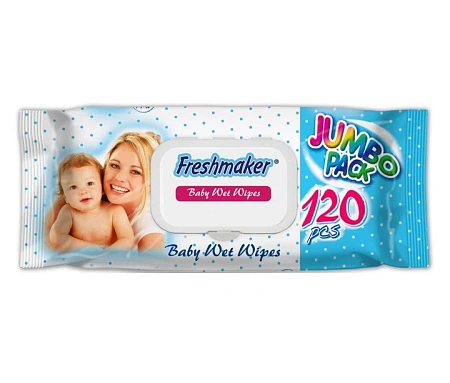 Салфетки влажные BABY YUMBO 120шт д/детей с клапаном Салфетки влажные BABY YUMBO 120шт д/детей с клапаном